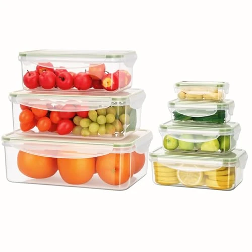 Oferta limitada: AiQInu 7 Piezas Herméticos, Recipientes para Conservar Alimentos de Plástico PP con Tapa, Apilables sin BPA, A prueba de Fugas para Cocina, Nevera y Microondas de 18.99 € a 18.99 € (ahorro 0.00%)