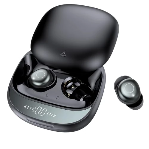 Offerta a tempo: Cuffie Bluetooth, Cuffie per Dormire sul Fianco, Auricolari Bluetooth 5.4 con Doppia Modalità Sonno, 40 Ore Mini Sleep Earbuds Bluetooth, 6 modalità EQ Mini In Ear Auricolari IPX7, Display LED (Nero) - 72% da 129.99 € a 35.99 €