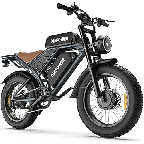 Offerta a tempo: S8 Bici Elettrica 20 Pollici, Doppio Motore ad Alte Prestazioni, Doppia Batteria Rimovibile 48V 60Ah, Autonomia 120-250 KM, Sospensione Idraulica, Cambio Shimano 7 Velocità, E-Bike Uomo Donna - 5% da 1399.00 € a 1329.05 €