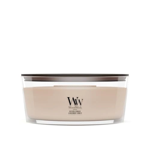 Offre limitée : WoodWick Ellipse Bougie parfumée | Gingembre Confit | avec mèche crépitante | Durée de combustion : jusqu’à 50 heures de 39.99 € à 31.98 € (20% de remise)