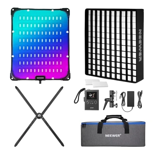 Oferta limitada: NEEWER FL100C - Panel de luz Flexible RGB LED de 115 W con Control Mediante aplicación/2,4 GHz/DMX, 2500 K-10000 K, 14700 LX/0,5 m, CRI 96+, difusor de Rejilla, luz Clave para fotografía de Estudio y de 500.99 € a 500.99 € (ahorro 0.00%)