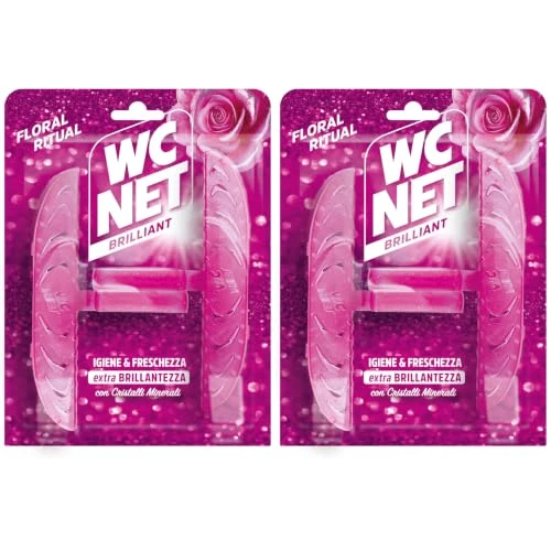 Offerta a tempo: Wc Net - Tavoletta Brilliant Floral Ritual, Detergente Igienizzante Solido per Wc, Igiene, Texture Glitterata e Piacevole profumo di Lunga Durata, 2 Pezzi (Confezione da 2) - 43% da 6.58 € a 3.76 €