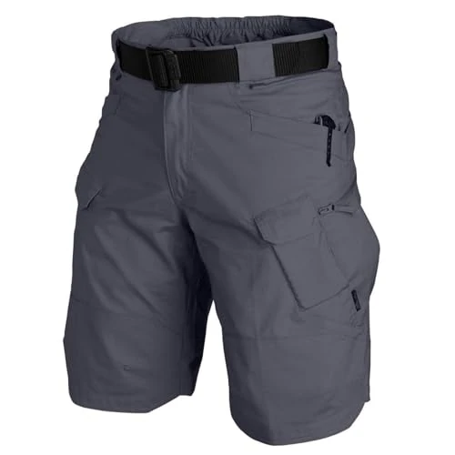 Offerta a tempo: Generico Pantaloncini Cargo Uomo, Pantaloncini Uomo Estivi Bermuda Da Lavoro Con Tasche Laterali, Taglie Forti, Traspiranti E Leggere, Senza Cintura, S-6XL - 0.00% da 18.88 € a 18.88 €