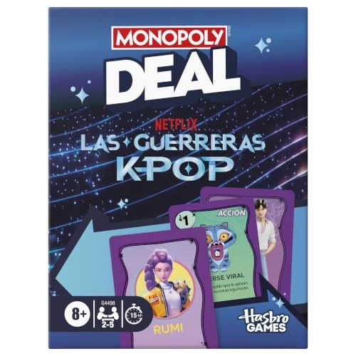 Oferta limitada: Juego de Cartas Monopoly Deal: KPOP Demon Hunters | Juegos Familiares para niños, preadolescentes, Adolescentes y Adultos | 2 a 5 Jugadores | 15 min. | A Partir de 8 años de 12.99 € a 12.99 € (ahorro 0.00%)