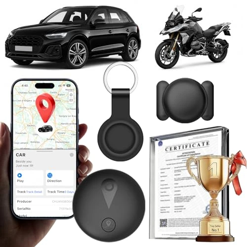 Oferta limitada: Localizador GPS para Coche,GPS Coche Localizador sin suscripción mensual,Localizador con iOS/Android,Funda Protectora con Llavero y Silicona Magnética Tracker para Vehículos/Moto/Llaves/Maleta(Negro) de 29.99 € a 29.99 € (ahorro 0.00%)