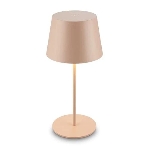 Zeitlich begrenztes Angebot: BRILONER - LED Tischlampe kabellos IP44 mit Touch, Dimmbar, Warmweißes Licht, Akku Tischleuchte, Nachttischlampe, Leselampe, LED Lampe, Outdoor, Touch Lampe, Tischlampe Akku, 9,5x20,5 cm, Beige von 12.95 € auf 12.95 € (0.00% R