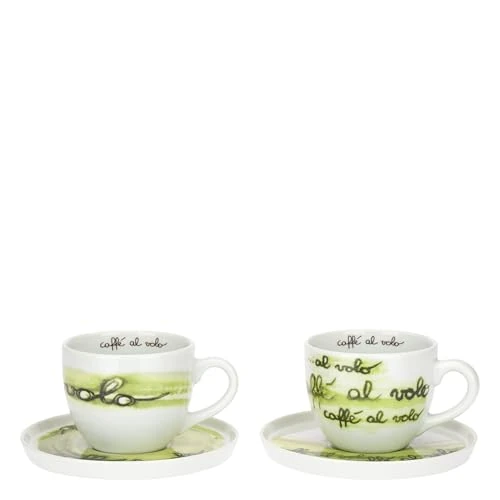 Offerta a tempo: THUN - Set 2 Tazze Grandi con Piattino, Collezione Caffè al Volo10,6x8,7H 450cc D17,6 - 41% da 44.90 € a 26.49 €