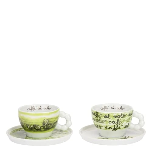Offerta a tempo: THUN - Set 2 Tazze Medie con Piattino, Collezione Caffè al Volo8,95x6,10H 210cc D14,6 - 44% da 36.90 € a 20.49 €