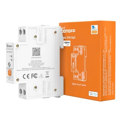 Limited-time offer: SONOFF Basic DIN Rail (BASIC-ZB1GSP) Zigbee Smart Switch for DIN Rail, Zigbee 3.0 Smart Home Controller with Energy Monitoring, 32A Electrical Panel Switch, Works with Home Assistant Alexa SmartThings from 17.06 £ to 17.06 £ (save 0.00