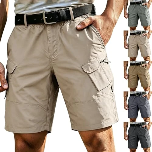 Offerta a tempo: Generico Pantaloncini Uomo Estivi Cargo Shorts Tasca con Tante Tasca con Cerniera Pantaloni Corti da Lavoro Bermuda Pantaloncini Sportivi Leggero Shorts Trekking Campeggio Vacanza Spiaggia - 0.00% da 29.98 € a 29.98 €
