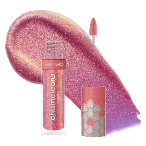 Offerta a tempo: Wet n Wild Chameleon Chrome Lip Foil, Lucidalabbra che Riflette la Luce, Finish Iridescente per uno Splendore Multidimensionale, Formula Morbida che non Appiccica, Moonshift Bloom - 21% da 9.29 € a 7.30 €