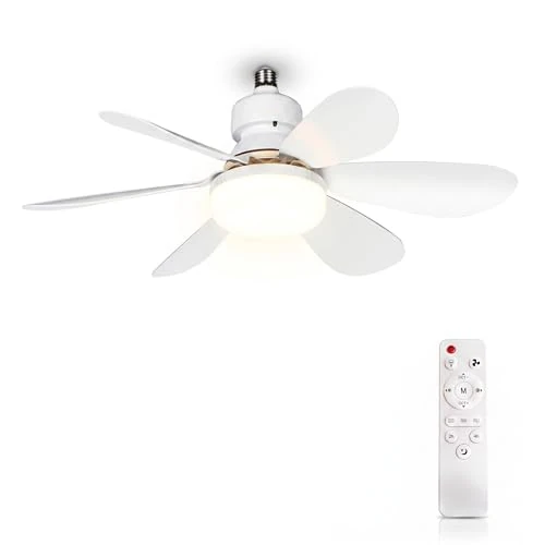 Offre limitée : MARSI Ventilateur de Plafond avec Lumière LED 52 cm, Lustre Ventilateur E27, 6 Pales ABS Amovibles, Moteur DC, 3 Vitesses, Lumière Réglable, Télécommande IR, pour Chambre et Salon de 40.98 € à 40.60 € (0.93% de remise)