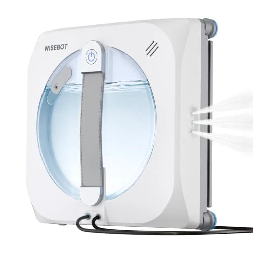 Offerta a tempo: WISEBOT Robot Lavavetri AI con Triplo Spruzzo e Design Quadrato(Bianco) | Robot Lavavetri con Triplo Spruzzo e Forte Aspirazione per eliminare polvere, macchie e impronte digitali - 5% da 179.99 € a 170.99 €