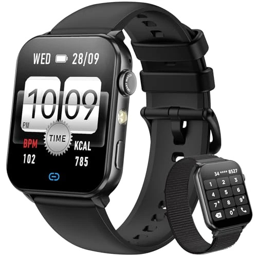 Offerta a tempo: Blackview Smartwatch Uomo Donna, Effettua e Rispondi alle Chiamate,1,91'' Orologio Intelligente 100+ Modalità Sportive/Sonno/Cardiofrequenzimetro/SpO2/ Torcia per Android IOS - 70% da 99.99 € a 29.99 €