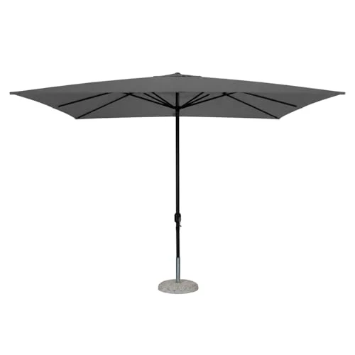 Offerta a tempo: Totò Piccinni Ombrellone da Giardino PULLY a Palo Centrale in Alluminio con Manovella, Telo Poliestere con Airvent, per Esterno e Terrazzo (3x3 Metri Grigio) - 27% da 64.99 € a 47.40 €