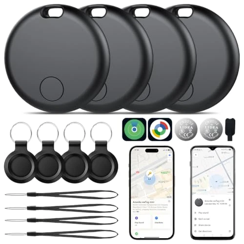Offerta a tempo: Smart Tracker Tags per Android & iOS 4 Pezzi, Google Funzioni Trova o Apple Dov'è, Localizzatore Bluetooth Trova Oggetti 365 Giorni, Batteria Sostituibile, Chiavi/Portafoglio/Bagagli/Valigie - 62% da 79.99 € a 30.39 €