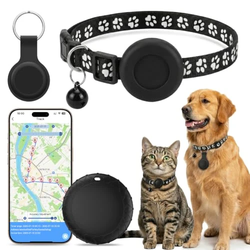 Offerta a tempo: GPS per Cani, Collare GPS Gatto con Tracciamento in Tempo Reale, Compatibile con iOS e Android, Localizzatori GPS per Cani, Nessun Abbonamento, Posizionamento Globale Impermeabile IPX6 - Nero - 0.00% da 29.99 € a 29.99 €