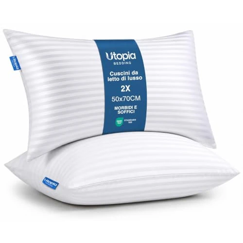 Offre limitée : Utopia Bedding Oreillers d’Hôtel de Luxe, Lot de 2, Taille 50x70 cm de 15.99 € à 15.99 € (0.00% de remise)