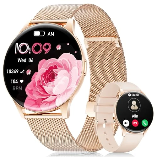 Offerta a tempo: BENYAR SMART Smartwatch Donna 1.43" HD Schermo per iOS/Android, Oro rosa - 5% da 41.99 € a 39.99 €