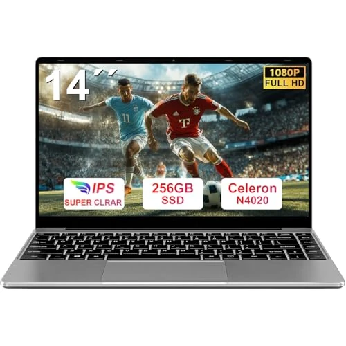 Offerta a tempo: bvate PC Portatile 14 Pollici Laptop Win 11 256 GB ROM Celeron N4020 2.4G+5G WiFi upto 2.8 GHz Supporta l'espansione SSD 1TB 4.2 USB HDMI Tastiera Italiana Membrana Mouse Senza Fili-Grigio-2 - 50% da 399.99 € a 199.99 €