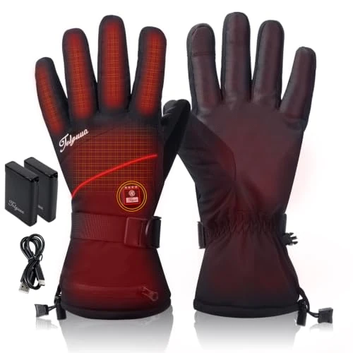 Limited-time offer: Telguua Heated Gloves for Women Men with Battery Touch Screen Waterproof | 3M Thinsulate Insulation, 3 Heating temperature Electric Rechargeable USB-C Warm Work Glove,Ski, Outdoor Use from 79.99 £ to 67.99 £ (save 15%)