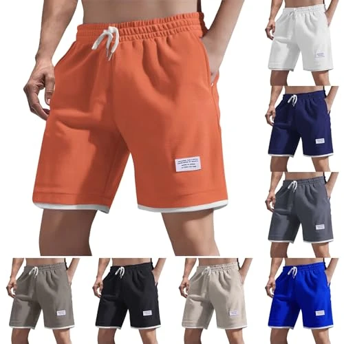 Offerta a tempo: Generico Pantaloncini Sportivi Uomo con Coulisse E Tasche Bermuda Casual Estivi Pantaloni Corti Palestra Allenamento Leggeri Traspiranti Orlo Doppio Fitness Vita Elastica Asciugatura Rapida Comodi - 0.00% da 23.98 € a 23.98 €