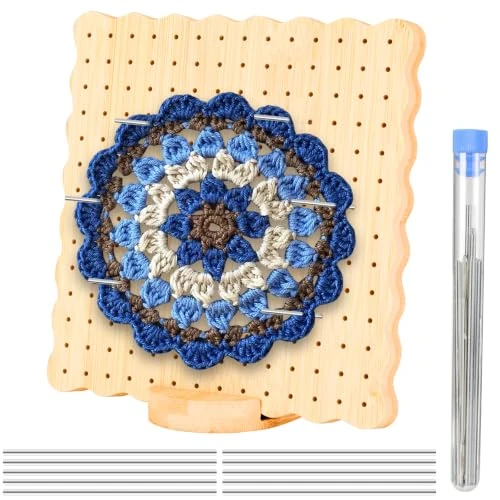 Offre limitée : VINATO Planche de Blocage en Bambou, avec 10 Épingles Inox, Base et Marqueurs, Accessoire Tricot pour Motifs, 19.5x19.5cm, pour Granny Squares au Crochet, Taille Moyenne de 15.33 € à 15.33 € (0.0% de remise)