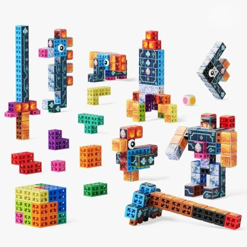 Offerta a tempo: Soma - Set di mattoncini da costruzione per bambini dai 5 anni in su, set da 142 pezzi con dadi a tema, giocattolo educativo STEM, materiale ABS sicuro, certificato ASTM - 46% da 25.90 € a 13.90 €