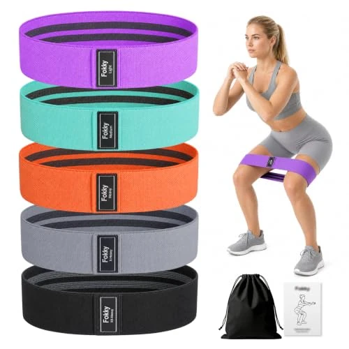 Zeitlich begrenztes Angebot: Fokky 5er Set Fabric Resistance Bands rutschfest Reißfest inkl Tragetasche von 19.99 € auf 16.99 € (15% Rabatt)