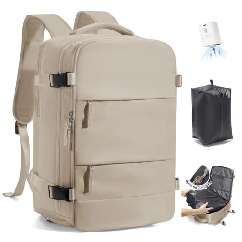 Offerta a tempo: SZLX Zaino Ryanair 40x30x20 Sottovuoto con pompa Zaino da Viaggio 40x30x20 Ryanair Wizzair Bagaglio a Mano 40x20x25 Donna da impermeabile Zaino Casual Laptop da 14 Pollici con Scomparto per Scarpe - 10% da 54.14 € a 48.86 €