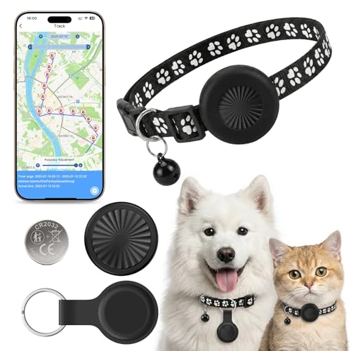 Oferta limitada: GPS Perros GPS Gatos,Localizador GPS Perros Compatible con iOS y Android, Sin Suscripción, Seguimiento en Tiempo Real, Resistente al Agua IP67, 365 Días de Autonomía, Alerta Sonora, para Gatos,Perros de 29.99 € a 29.99 € (ahorro 0.00%)