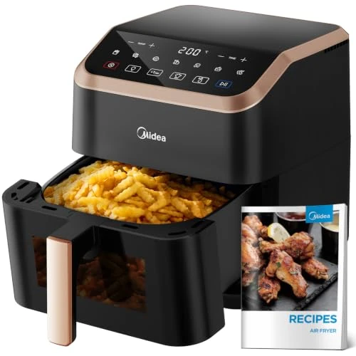 Offerta a tempo: Midea Friggitrice ad Aria 5L, Vetro Trasparente, Tecnologia HeatXpress - 20% da 49.90 € a 39.90 €