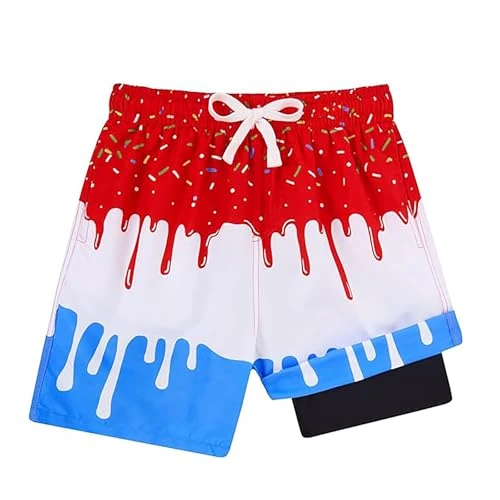Offerta a tempo: Costume Mare Ragzzo 10 Anni, Costume Pantaloncino Bambino Piscina, Boxer Mare Ragazzo - Stampa di Gelato Boardshorts Leggero con Coulisse Regolabile per Bambino Estate Spiaggia Sport 2-14 Anni - 0.00% da 39.89 € a 39.89 €