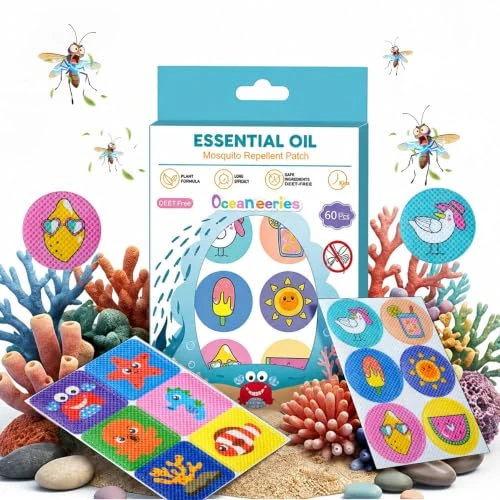 Offerta a tempo: Adesivi Per Zanzare Repellente, 60 Pezzi Cerotti Antizanzare Bambini, Cerotti Repellenti Per Zanzare per bambini e adulti per attività all'aperto, campeggio, pesca e viaggi - 41% da 9.99 € a 5.89 €