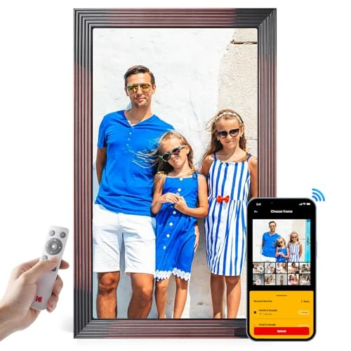 Offerta a tempo: KODAK Cornice Digitale Foto 21.5 Pollici, Cornice Foto Digitale WiFi, FHD IPS Screen, 32GB Memoria, Cornice Elettronica Foto Condividi di Foto e Video via App/USB, Auto-Rotazione, Sensore di Movimento - 5% da 284.99 € a 269.99 €