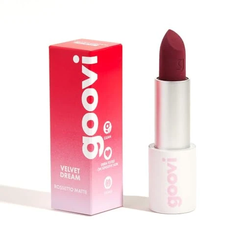 Offerta a tempo: Goovi, Velvet Dream, Rossetto Matte, 06 Cran Berry, Colore Intenso, Finish Opaco, Lunga Durata - 52% da 18.90 € a 9.00 €