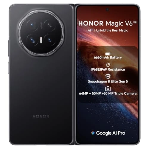 Offerta a tempo: HONOR MAGIC V6 16+512GB BLACK - 39% da 2299.90 € a 1392.62 €