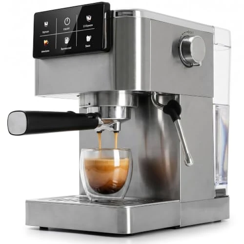 Offerta a tempo: Macchina Caffè Polvere e Cialde AD 4390, Macchina Caffè Macinato da 20 Bar, Sistema Riscaldamento Rapido 20s e Controllo PID, Funzione Espresso Cool, Acciaio Inossidabile, Montalatte Integrato - 0.00% da 149.99 € a 149.99 €