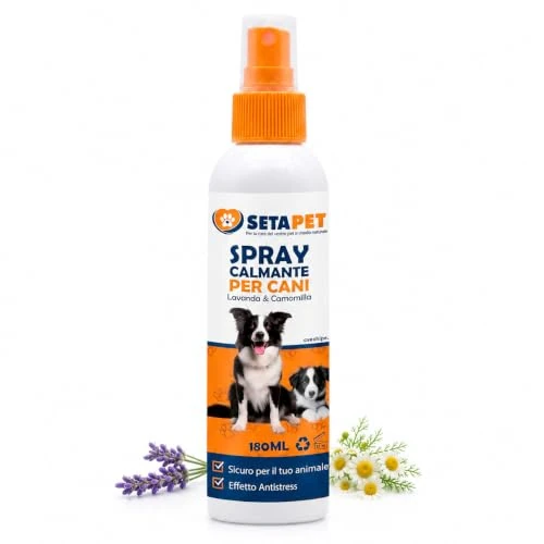 Offerta a tempo: SETA PET Spray Calmante per Cani 180ml - Antistress Naturale con Lavanda e Camomilla | Riduce l'Ansia da Viaggio e Separazione, Rilassante e Sicuro, Migliora Il Riposo del Tuo Animale - 0.00% da 19.99 € a 19.99 €