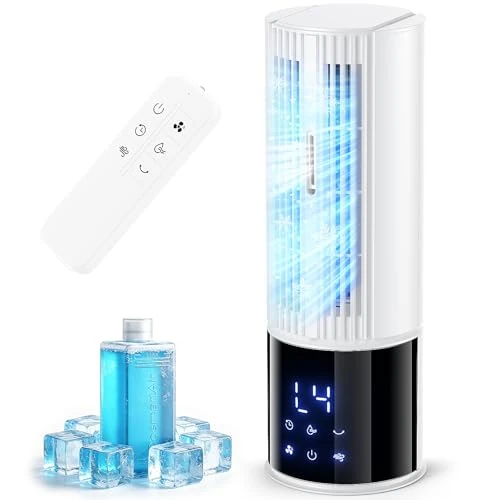 Offre limitée : Climatiseur portable, rafraîchisseur d'air 3 en 1, ventilateur portable et humidificateur, avec télécommande, 4 vitesses de ventilation, mini climatiseur pour chambre/bureau. de 159.99 € à 99.99 € (38% de remise)
