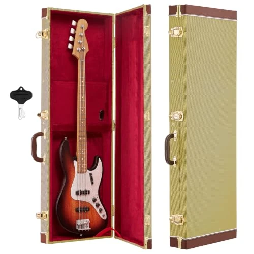 Offerta a tempo: VEVOR Custodia Rigida per Chitarra Elettrica Rettangolare 991 mm in Legno, Custodia Chitarra per Tele/ST per Trasporto Conservazione in Legno con Imbottitura Chiudibile a Chiave Scomparto Accessori - 0.00% da 75.90 € a 75.90 €