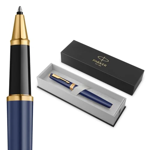 Oferta limitada: PARKER Meridian Boligrafo rollerball | Laca azul con detalles dorados | Punta fina | Para escribir a mano y Material de papelería | Tinta Negra | Caja de Regalo de Lujo de 65.54 € a 65.54 € (ahorro 0.00%)