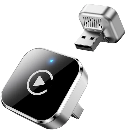 Oferta limitada: Ancvet Adaptador CarPlay Inalámbrico y Android Auto, Mini Convertidor USB-A/USB-C Plug & Play, de Cable a Inalámbrico, WiFi 2.4GHz/5GHz, Conexión Automática, para Coches con CarPlay, Plata de 99.99 € a 29.99 € (ahorro 70%)