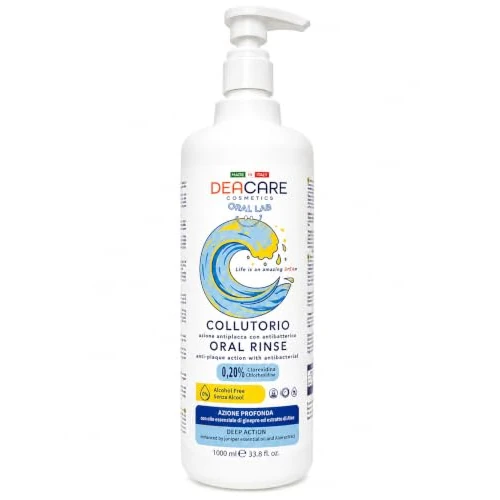 Offerta a tempo: Deacare COLLUTORIO AZIONE PROFONDA con Clorexidina 0.20% - 1L | Contrasta Formazione Placca e Irritazioni Gengivali, Ideale dopo Interventi Chirurgici, Xilitolo, Ginepro e Aloe, No Alcool - 40% da 19.39 € a 11.63 €