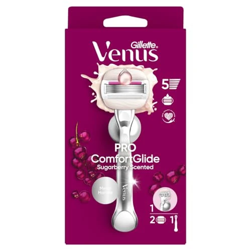 Offerta a tempo: Gillette Venus Pro ComfortGlide Sugarberry Rasoio da Donna, 2 Lamette - 21% da 13.99 € a 10.99 €