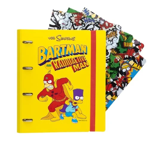 Offerta a tempo: Grupo Erik The Simpsons Raccoglitore ad Anelli A4 | Raccoglitore a 4 Anelli - 37% da 20.71 € a 12.95 €