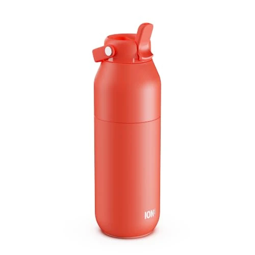 Offre limitée : ION8 PRIMO URBAN Gourde Isotherme 910 ml (30 oz)- Bouteille Étanche en Acier Inoxydable avec Couvercle Paille, Débit Rapide, Pour Boissons Froides, Format Porte-Gobelet, Corail de 49.25 € à 49.25 € (0.00% de remise)