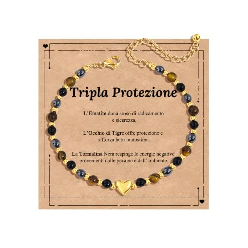 Offerta a tempo: CheersLife Bracciale Donna Bracciale Pietre Naturali Donna | Braccialetti Amicizia Regalo Amica Donne Regalo Compleanno Laurea Natale per Amica Sorella Figlia (Tripla Protezione) - 14% da 14.99 € a 12.84 €
