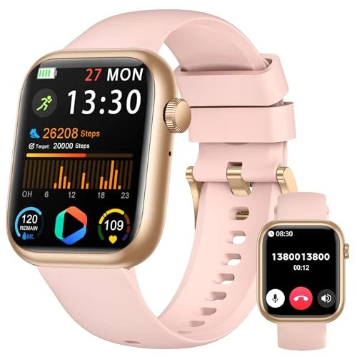 Tijdelijke aanbieding: Smartwatch, GPS, fitnesstracker met ECG en slaaptracker, 1,92 inch display, NFC-betaling, sporthorloge met sportanalyse, tot 10 dagen batterij, 5 ATM, voor iOS en Android, roze van 129.99 € naar 129.99 € (0.00% korting)