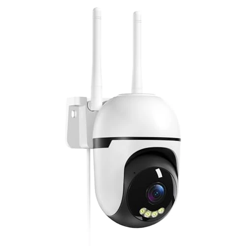 Offerta a tempo: WESECUU 2K Telecamera Wi-Fi Esterno,2K 3MP Tracciamento Automatico 360°, Telecamera IP Compatibile con 2.4Ghz/5Ghz, IP66, Visione Notturna a Colori, Rilevazione Umana, Audio Bidirezionale - 0.00% da 26.99 € a 26.99 €